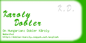 karoly dobler business card